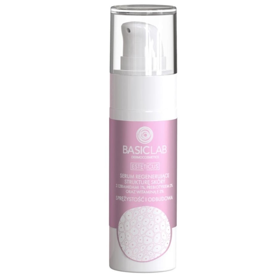 BasicLab Serum Regenerujące Strukturę Skóry z Ceramidami 1% Sprężystość i Odbudowa Serum nawilżające 30 ml