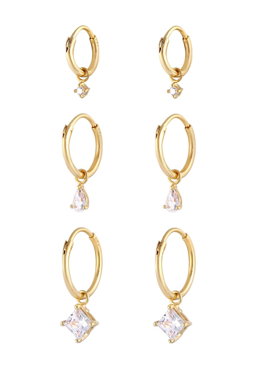 Elli Damy Elegancki wisior z kryształami cyrkonu w 925 Sterling Silver Kolczyki 1 ct Damski