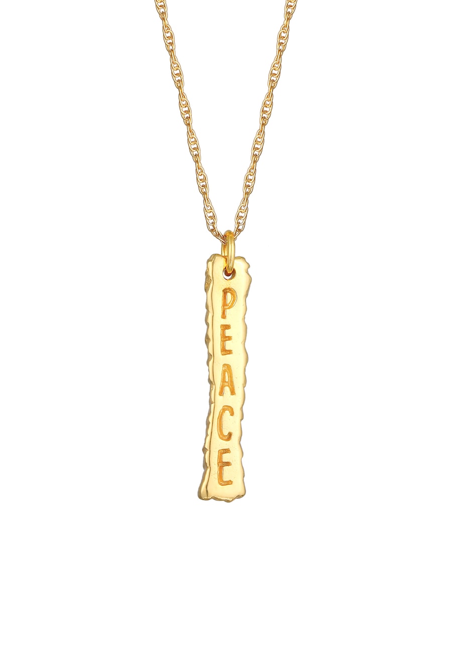 KUZZOI Męski wisiorek prętowy Peace ze srebra próby 925 Sterling Silver Naszyjniki 1 ct Męskie