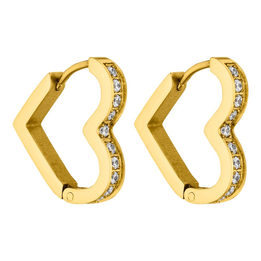 Purelei Purelei Kolczyki Kółka Glitter Heart Kolczyki koła 1 ct Damski