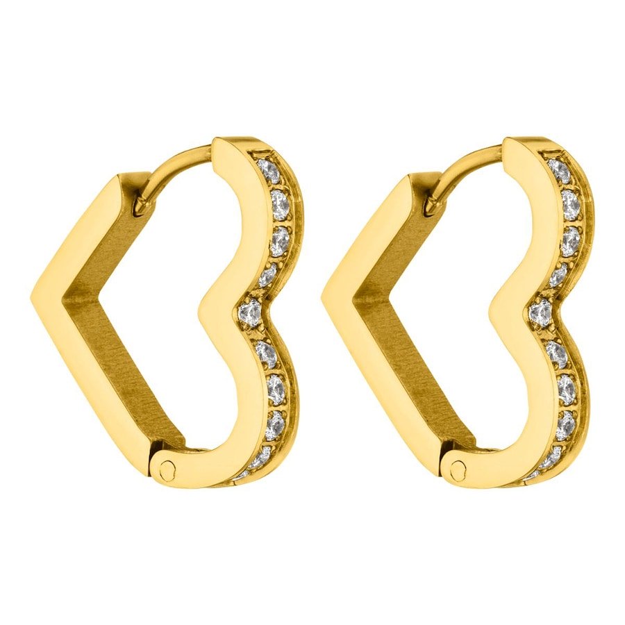 Purelei Purelei Kolczyki Kółka Glitter Heart Kolczyki koła 1 ct Damski