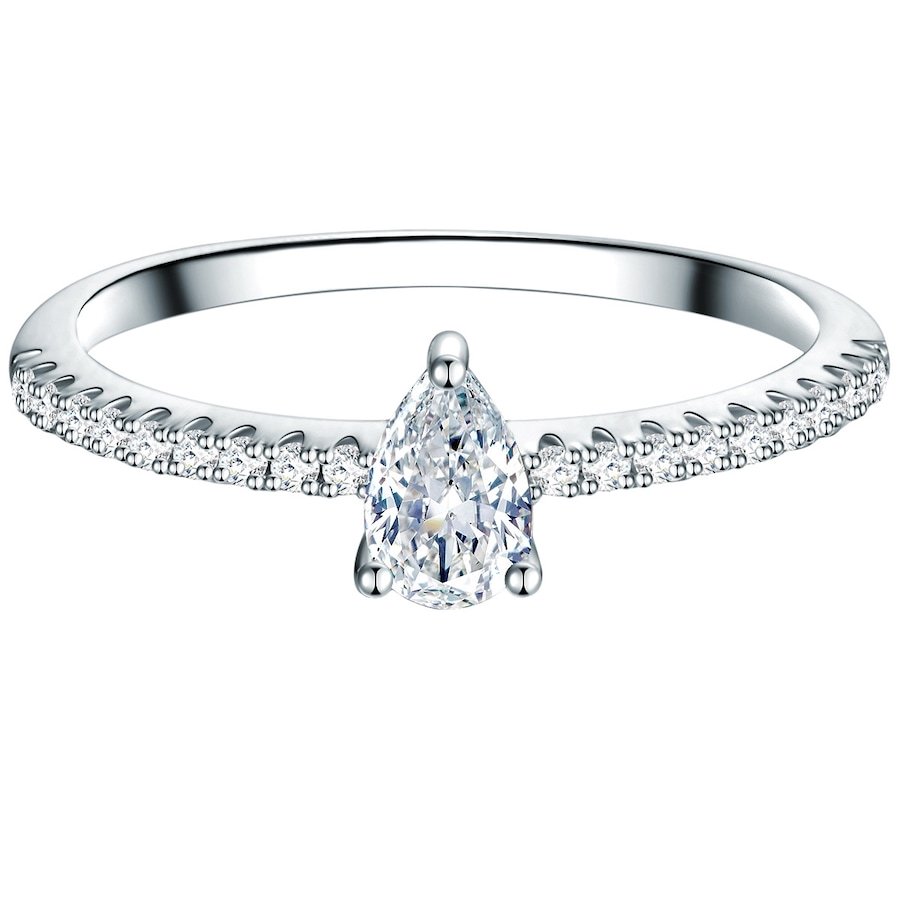 Trilani Srebrny pierścionek srebro wysokiej próby Cyrkonia srebrny Pierścionki 1 ct Damski