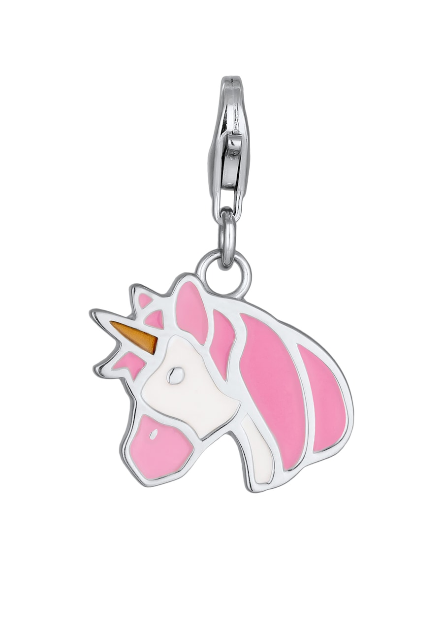 Elli Elli Charm Damski Wisiorek Jednorożec Emalia Srebro 925 Sterling Silver Wisiorki 1 ct