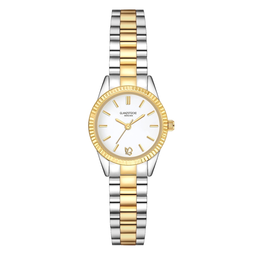 Glanzstücke München Zegarek na reke ze stali nierdzewnej w kolorze srebrnym/zlotym Zegarki damskie 1 ct Damski