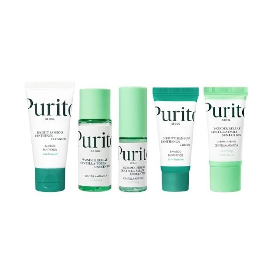 PURITO Zestaw pięciu mini kosmetyków na bazie wąkroty azjatyckiej Zestawy do pielęgnacji twarzy 105 ml