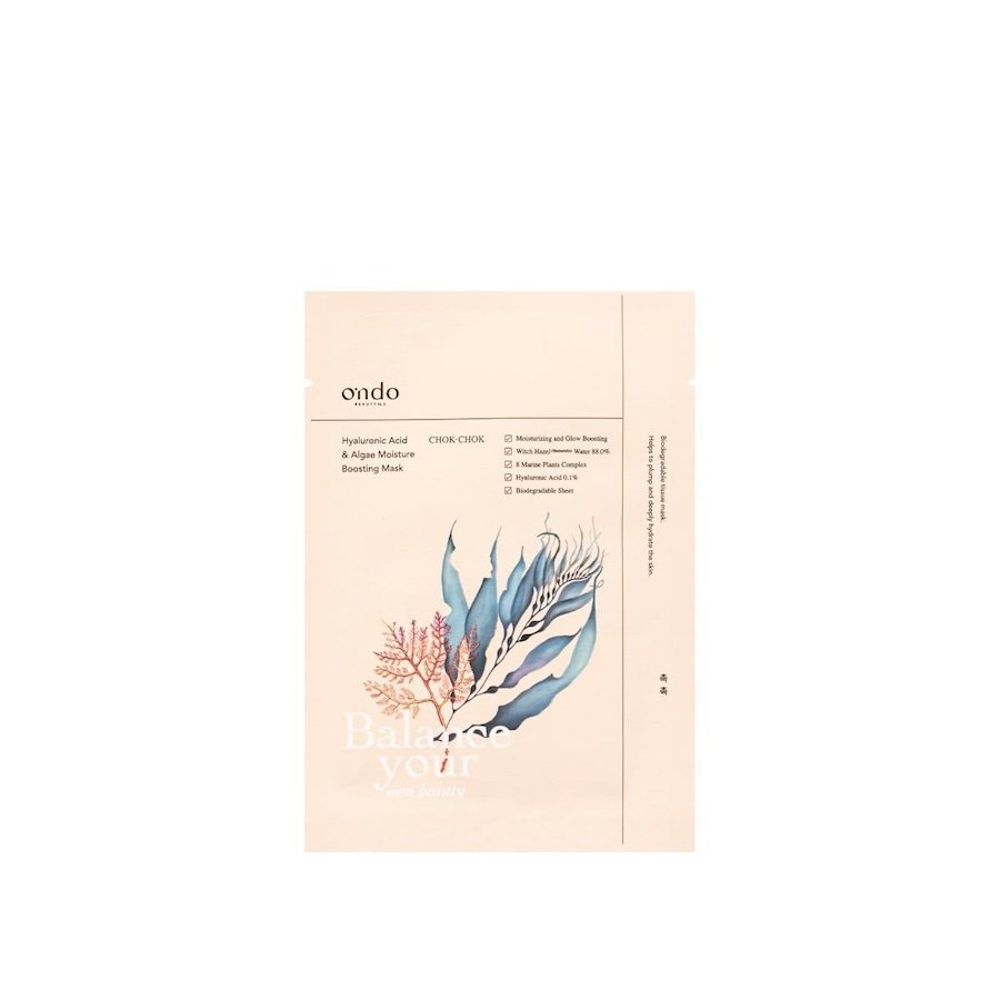 Ondo Beauty 36.5 CHOK-CHOK HYALURONIC ACID & ALGAE MOISTURE BOOSTING MASK Zestawy do pielęgnacji twarzy 25 ml