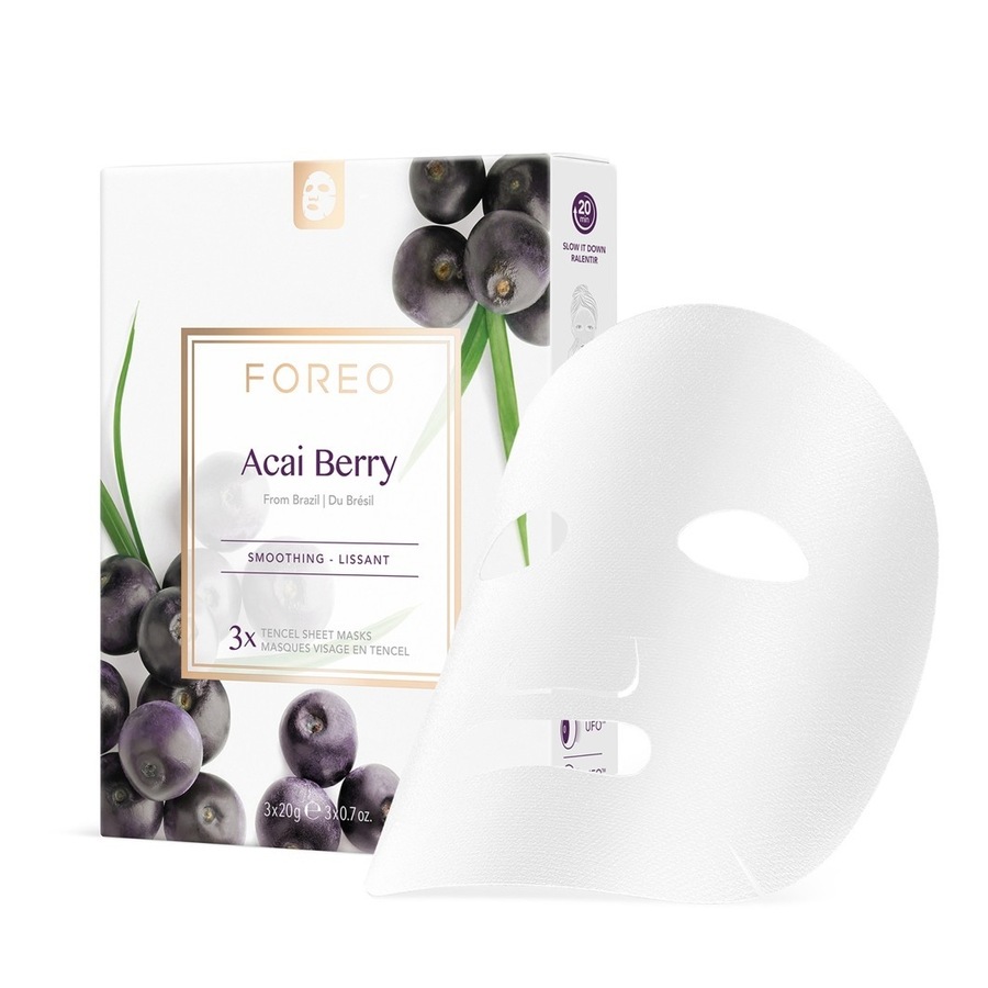 FOREO Skincare Farm To Face Sheet Mask - Acai Berry Maseczki nawilżające 3 ct