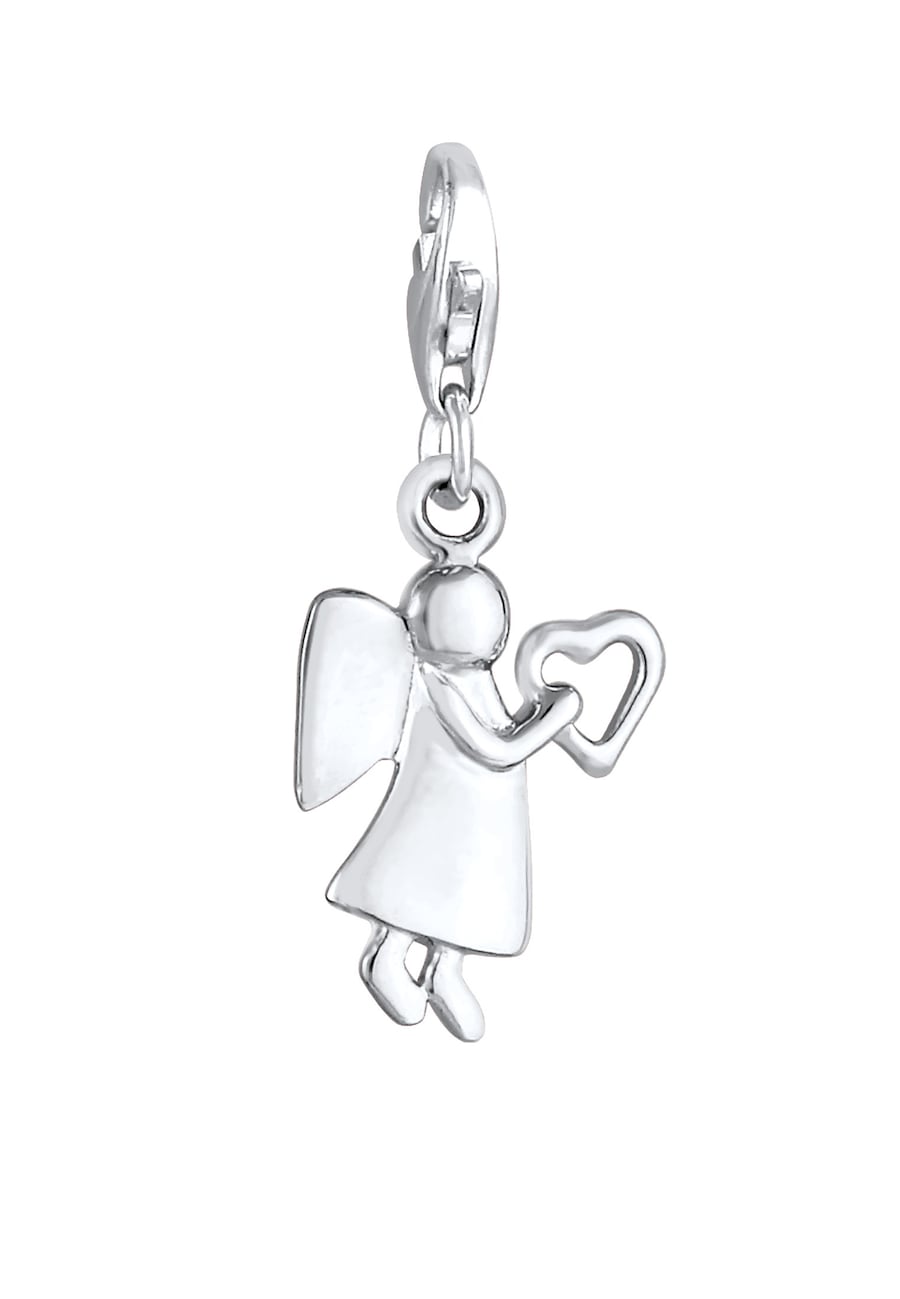 Elli Damski charms Anioł Stróż Serce Niebo w srebrze 925 Sterling Silver Wisiorki 1 ct