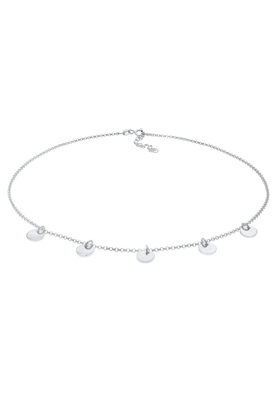 Elli Damski naszyjnik Choker Geo Platelet Round 925 Sterling Silver Naszyjniki 1 ct