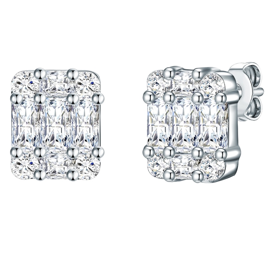 Trilani Srebrne kolczyki sztyfty srebro wysokiej próby Cyrkonia srebrny Kolczyki 1 ct Damski