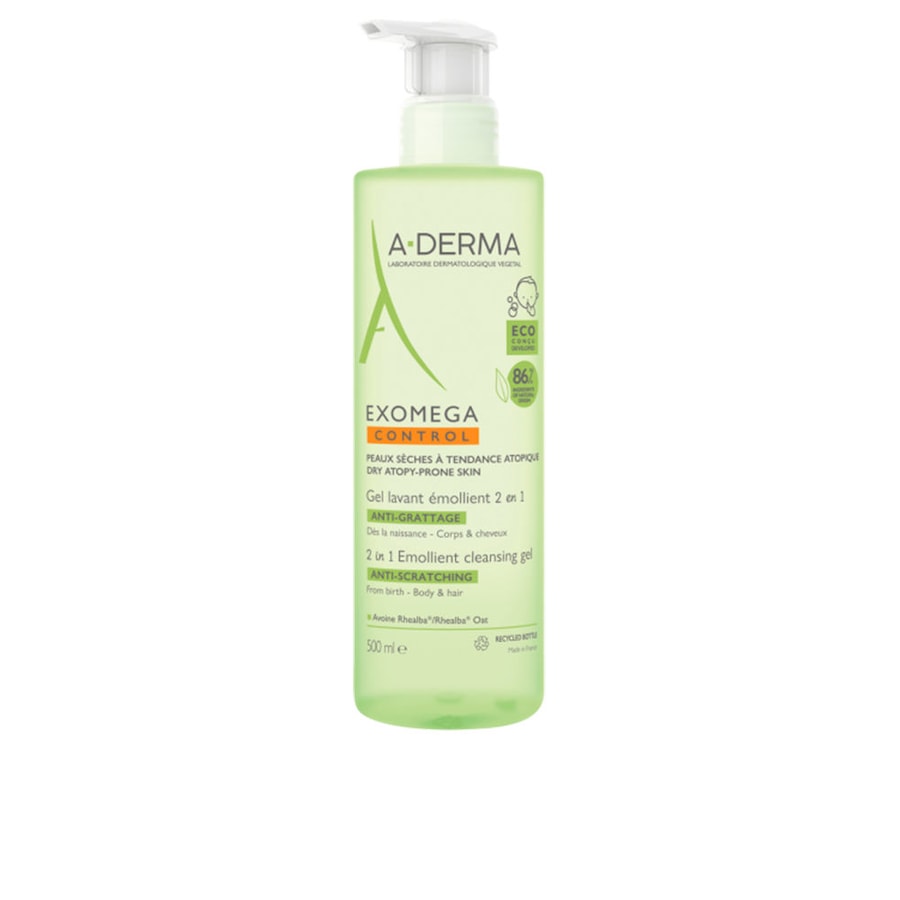 A-DERMA EXOMEGA Control żel emolientowy 2w1 Żele i mydła do mycia dla niemowląt 500 ml