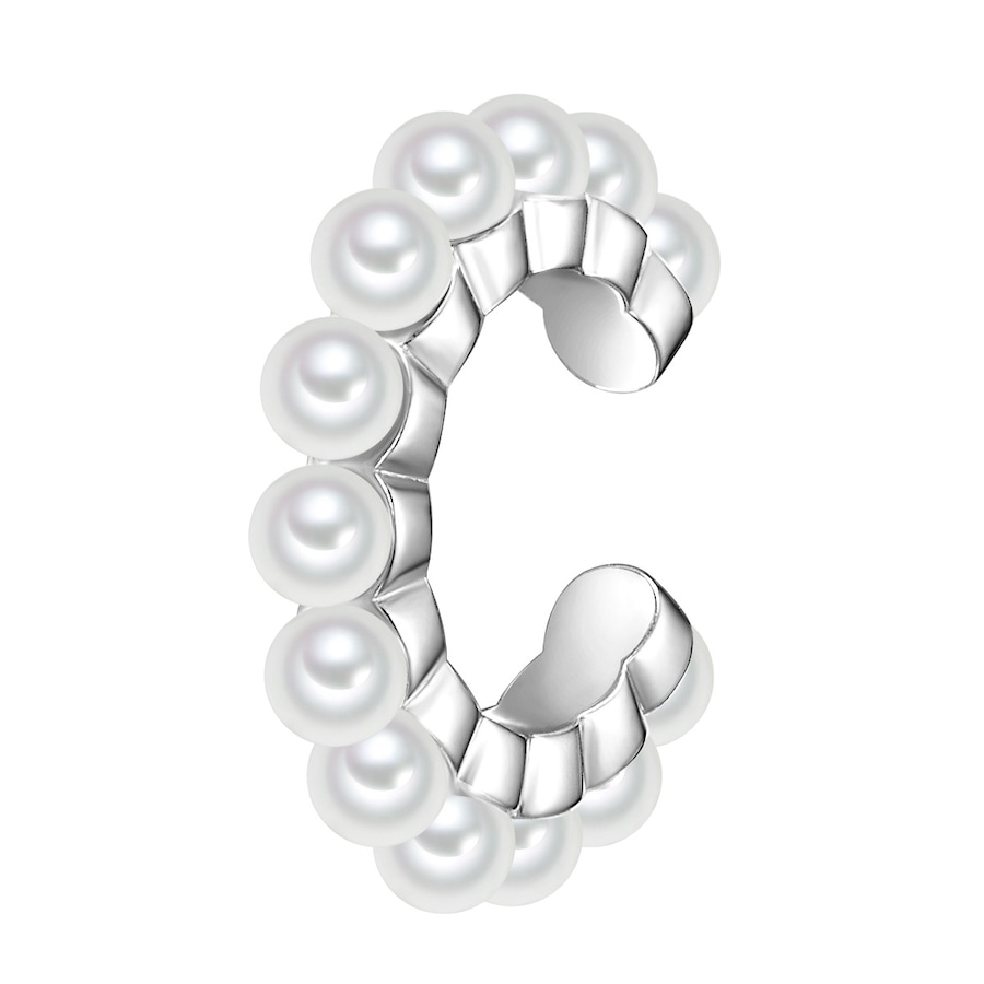 Glanzstücke München Srebrne klamry na ucho srebro wysokiej próby Perła naturalna srebrny Nausznice 1 ct Damski