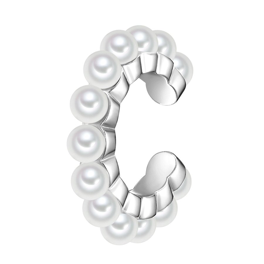 Glanzstücke München Srebrne klamry na ucho srebro wysokiej próby Perła naturalna srebrny Nausznice 1 ct Damski