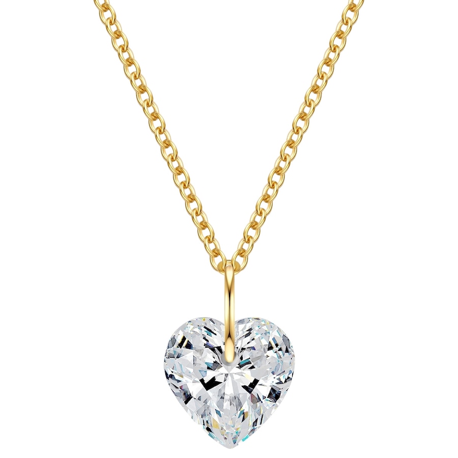 Rafaela Donata Łańcuszek Serce z Srebro wysokiej próby w Żółte złoto Naszyjniki 1 ct Damski