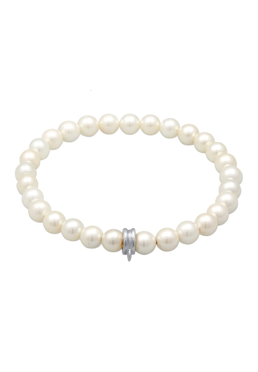 Nenalina Damska klasyczna bransoletka do charmsów perłowa w srebrze próby 925 Bransoletki 1 ct Damski