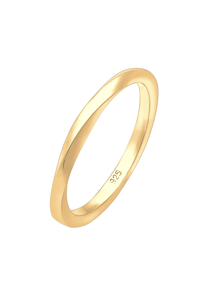 Elli Damskie Knot Ring Timeless Basic w srebra próby 925 Pierścionki 1 ct