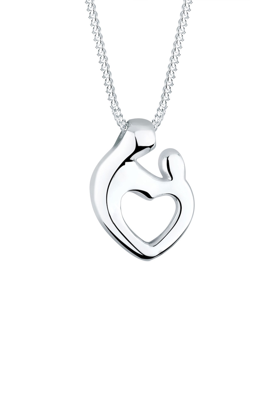 Elli Damska obrączka z sercem matki i dziecka, srebro 925 Sterling Silver Naszyjniki 1 ct Damski