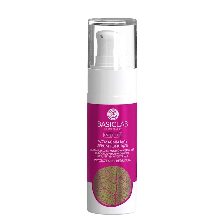 BasicLab Wzmacniające serum tonujące do skóry naczynkowej i wrażliwej Kolagen do twarzy 30 ml