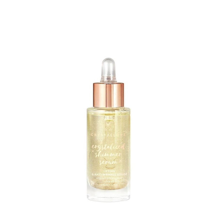 Crystallove Clear quartz shimmer serum – serum do twarzy z kryształem górskim i opuncją figową Serum nawilżające 30 ml Damski