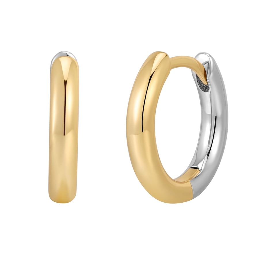 Rafaela Donata Kolczyki Srebro wysokiej próby Srebrny/żółte złoto Kolczyki koła 1 ct Damski