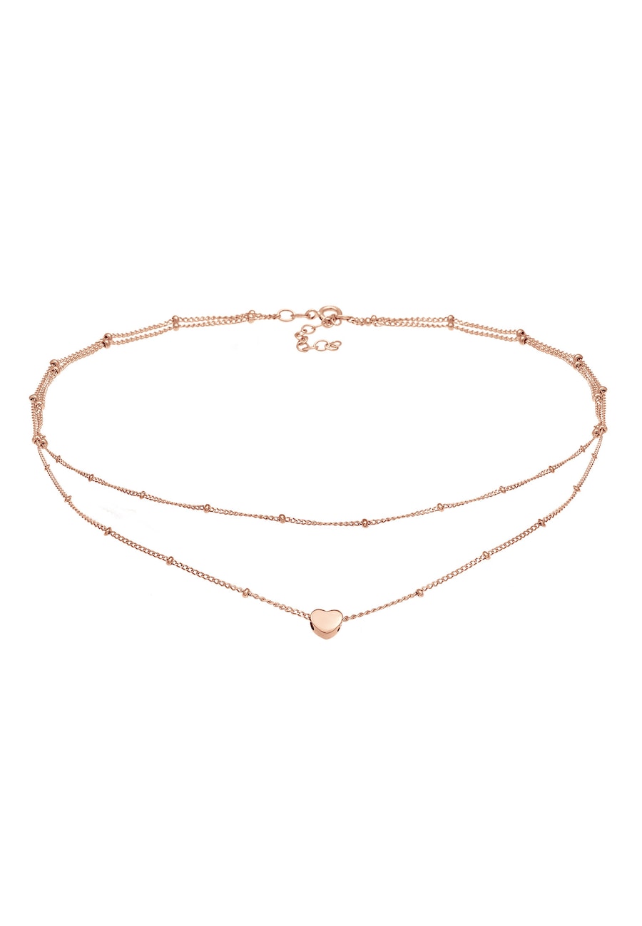 Elli Damski Choker Trend Serce w srebrze 925 Sterling Silver Naszyjniki 1 ct