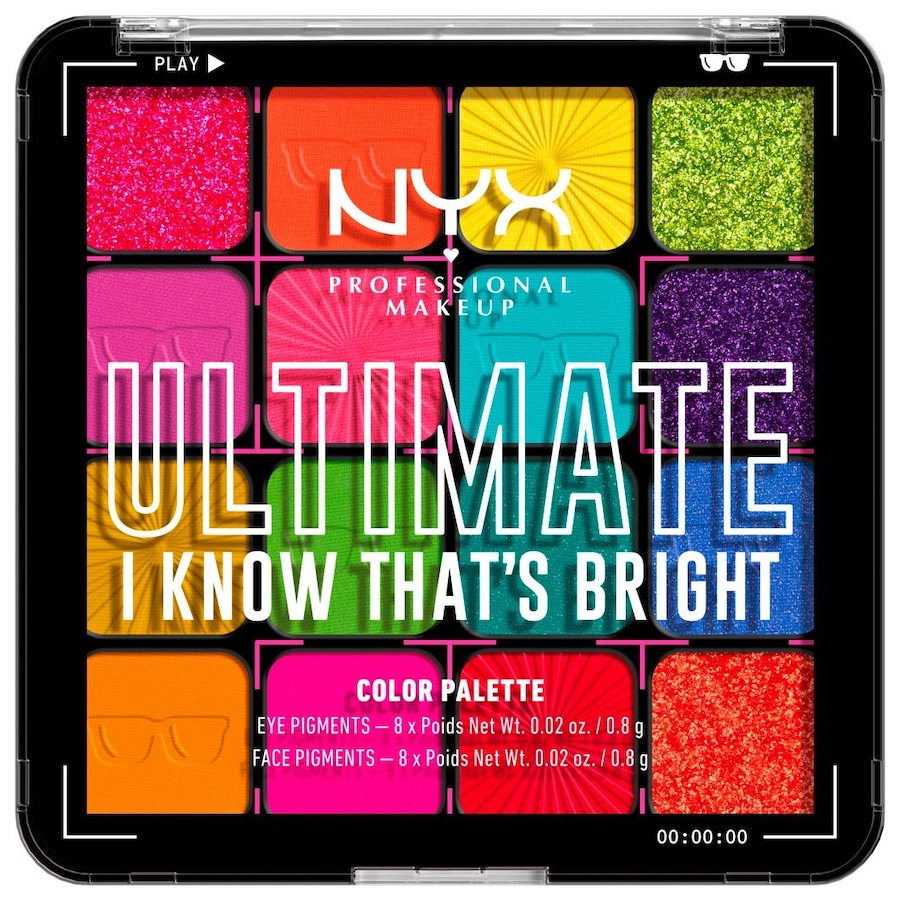 NYX Professional Makeup Ultimate Shadow Palette Paletki cieni i zestawy kosmetyków 12,8 g THATS BRIGHT
