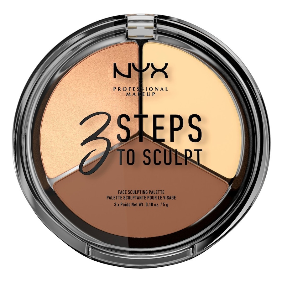 NYX Professional Makeup 3 Step To Sculpt Face Sculpting Palette Pudry 5 g LIGHT - LIGHT