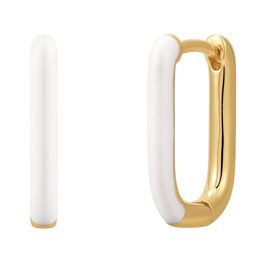 Glanzstücke München Kolczyki Srebro wysokiej próby Żółte złoto Kolczyki koła 1 ct Damski