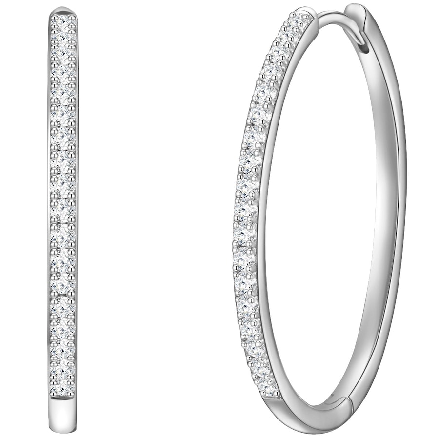 Glanzstücke München Kolczyki z Srebro wysokiej próby w Srebrny Kolczyki koła 1 ct Damski