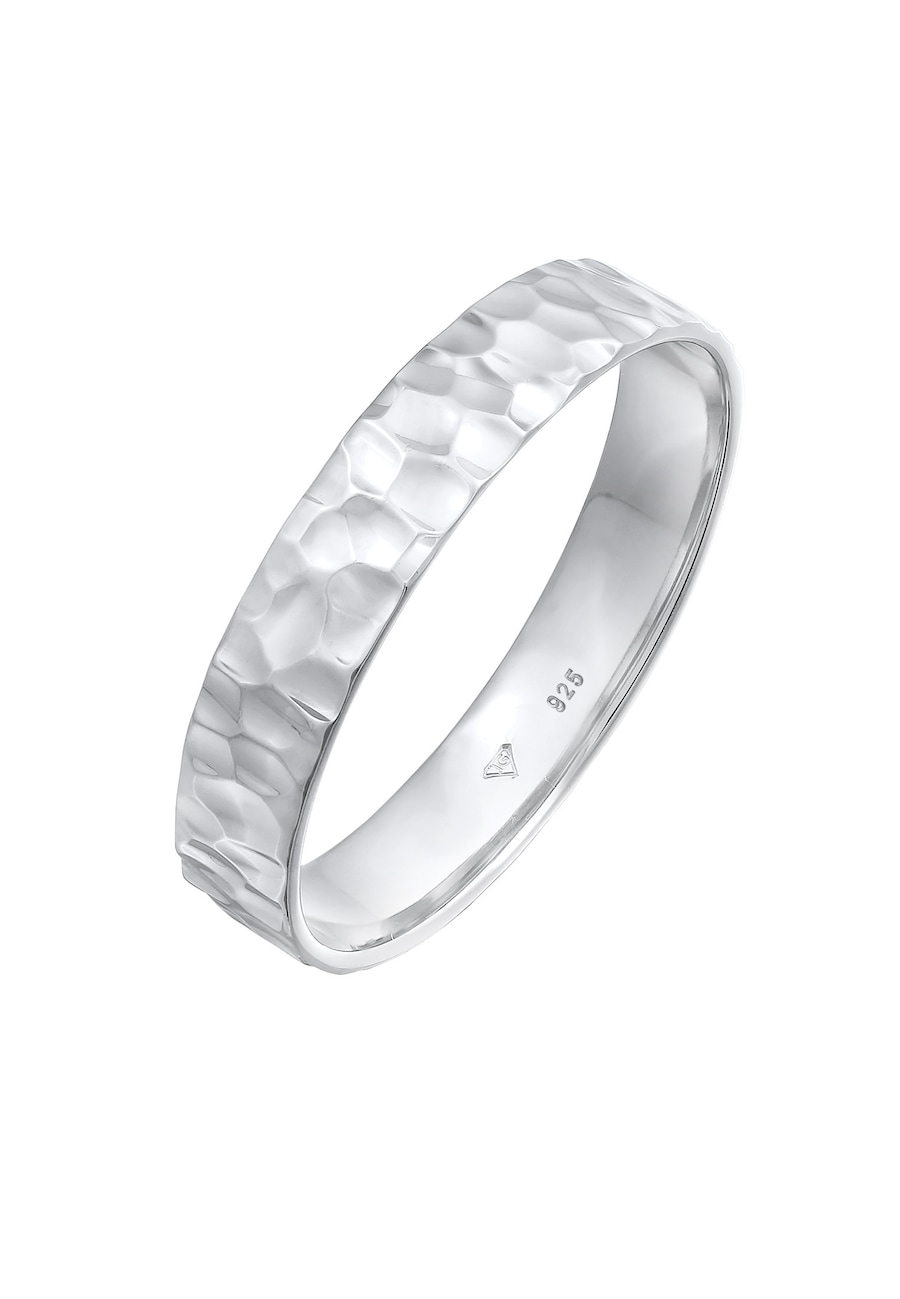 KUZZOI Męska obrączka Organic ze strukturą ze srebra próby 925 Sterling Silver Pierścionki 1 ct Męskie