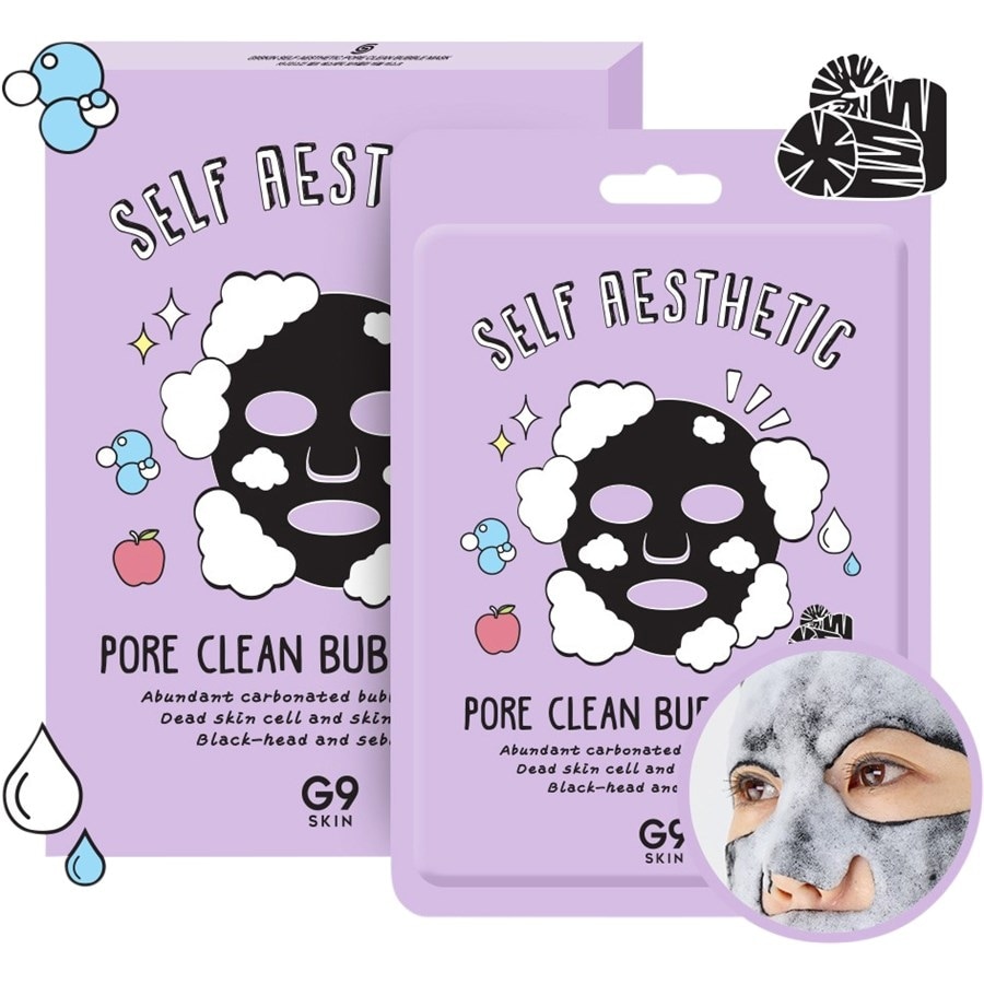 G9 Skin Maska bąbelkowa Self Aestetic Pore Clean Bubble Mask Maseczki w płachcie 23 ml Damski