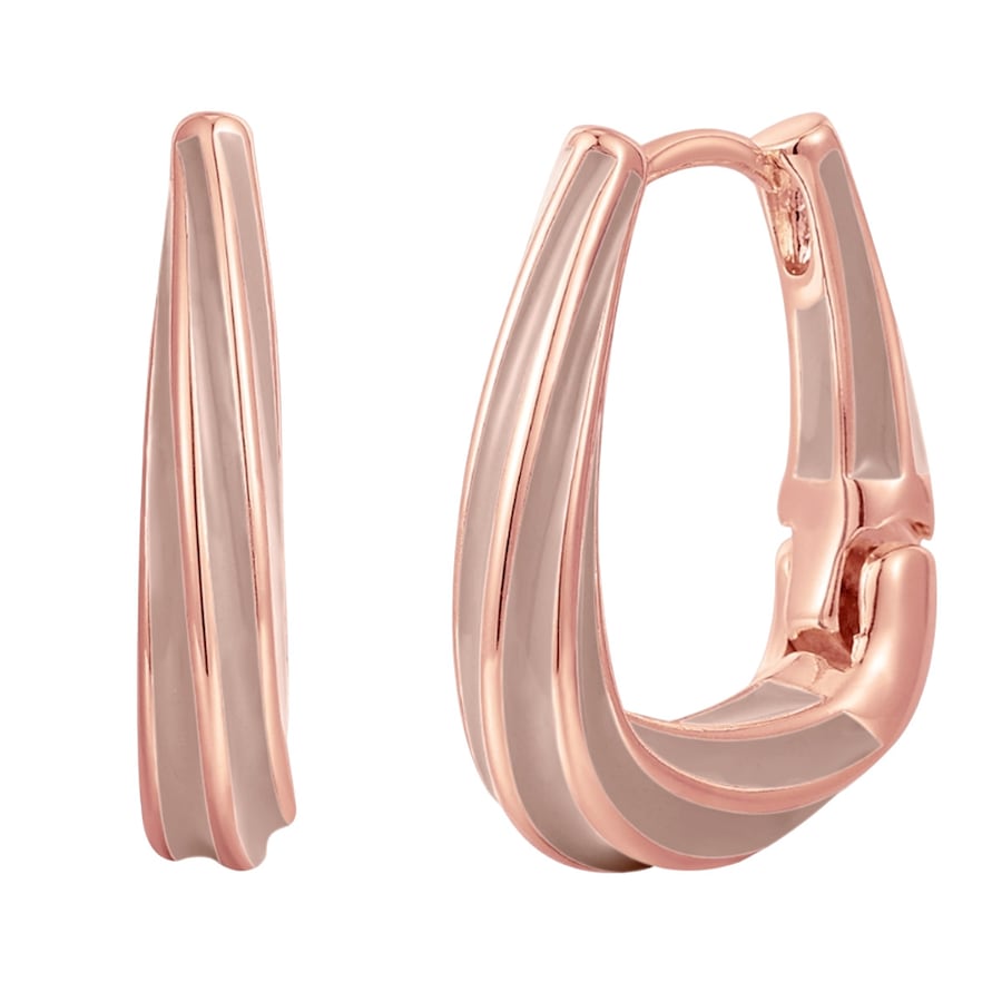 Yokoamii Kolczyki Mosiadz Różowy złoty Kolczyki koła 1 ct Damski