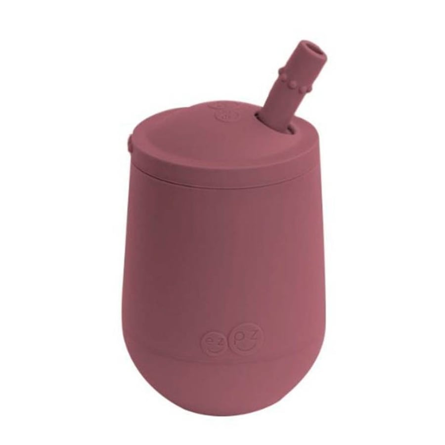EZPZ EZPZ Silikonowy kubeczek ze słomką Mini Cup + Straw Training System 120 ml Mauve Akcesoria 1 ct