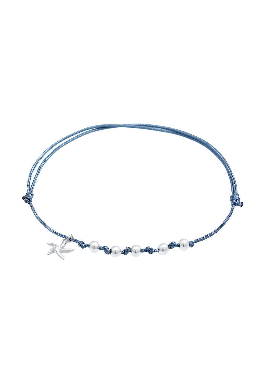 Elli Damska bransoletka z rozgwiazdą, koraliki, letni trend regulowana pozłącane srebro 925 Sterling Silver Bransoletki 1 ct Damski