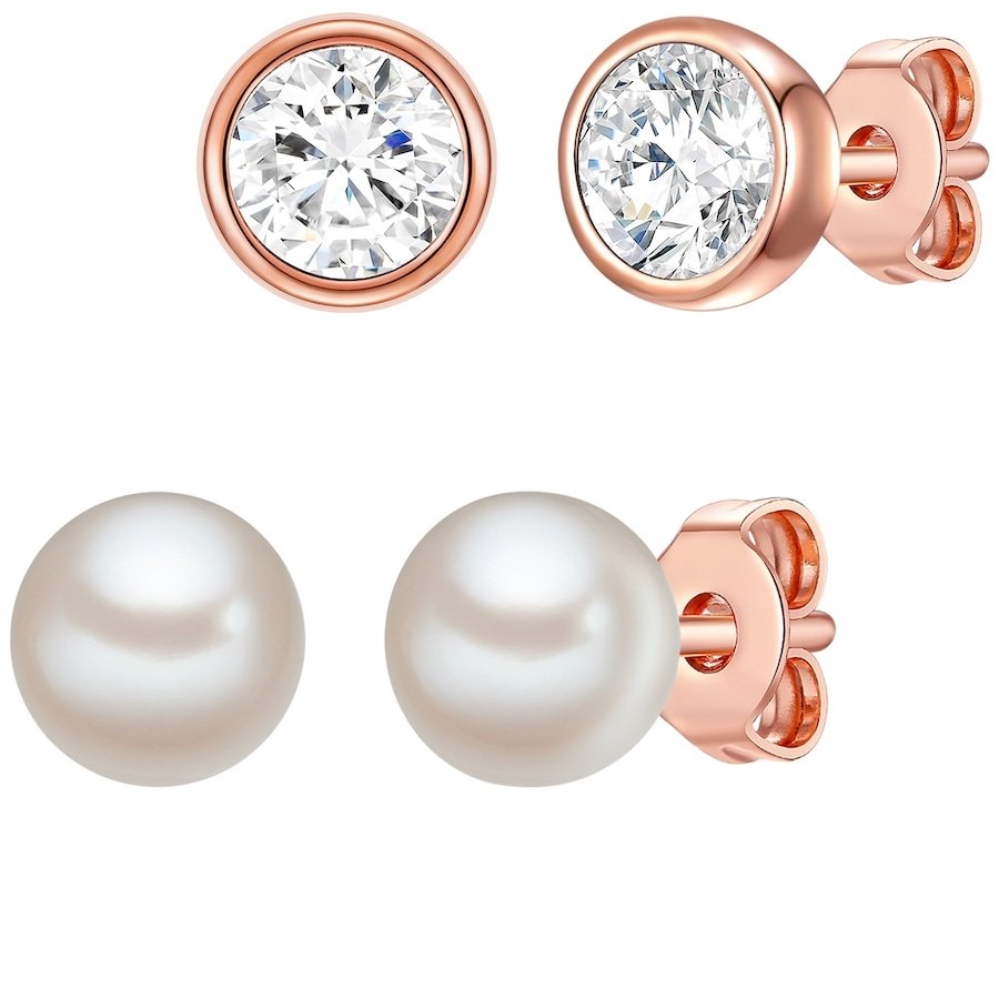 Rafaela Donata Komplet z kryształami Swarovski® srebro wysokiej próby zdobiony kryształkami Swarovski® Perła hodowlana słodkowodna srebrny Zestawy 1 c