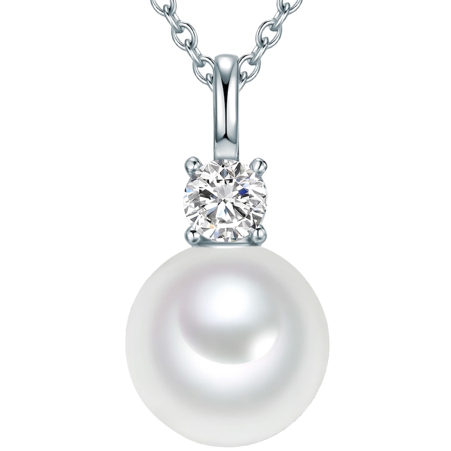 Lulu & Jane Srebro wysokiej pr óby Cyrkonia Sztuczna perła Naszyjniki 1 ct Damski