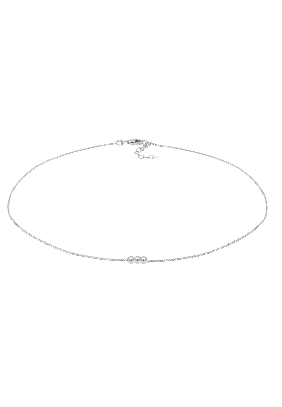 Elli Choker Ball Kugel Geo 925 Silber Naszyjniki 1 ct Damski
