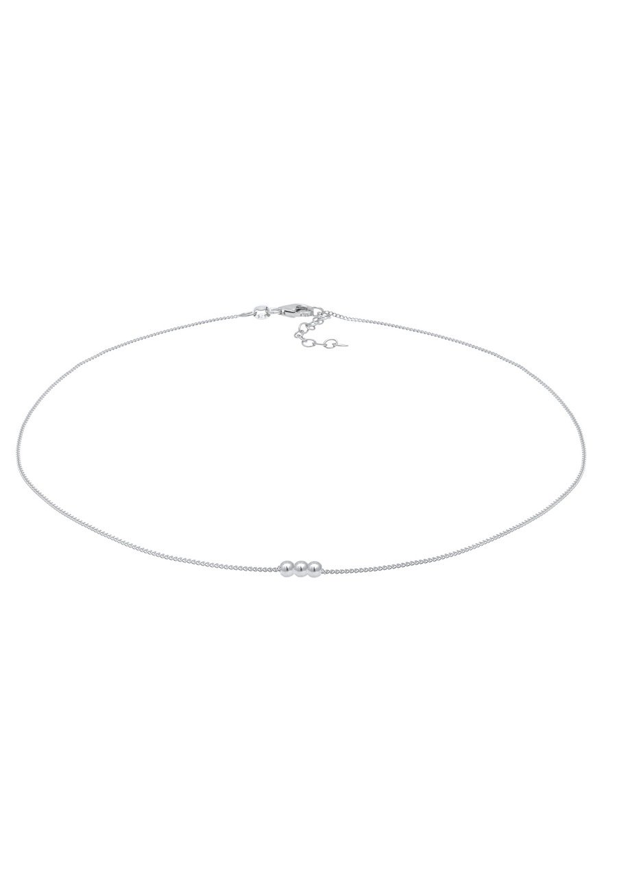 Elli Choker Ball Kugel Geo 925 Silber Naszyjniki 1 ct Damski