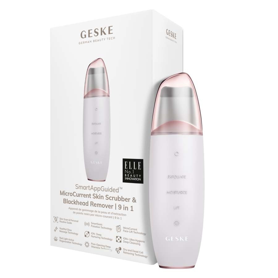 Geske SmartAppGuided™ MicroCurrent Skin Scrubber & Blackhead Remover 9 in 1 Peeling do twarzy 1 ct