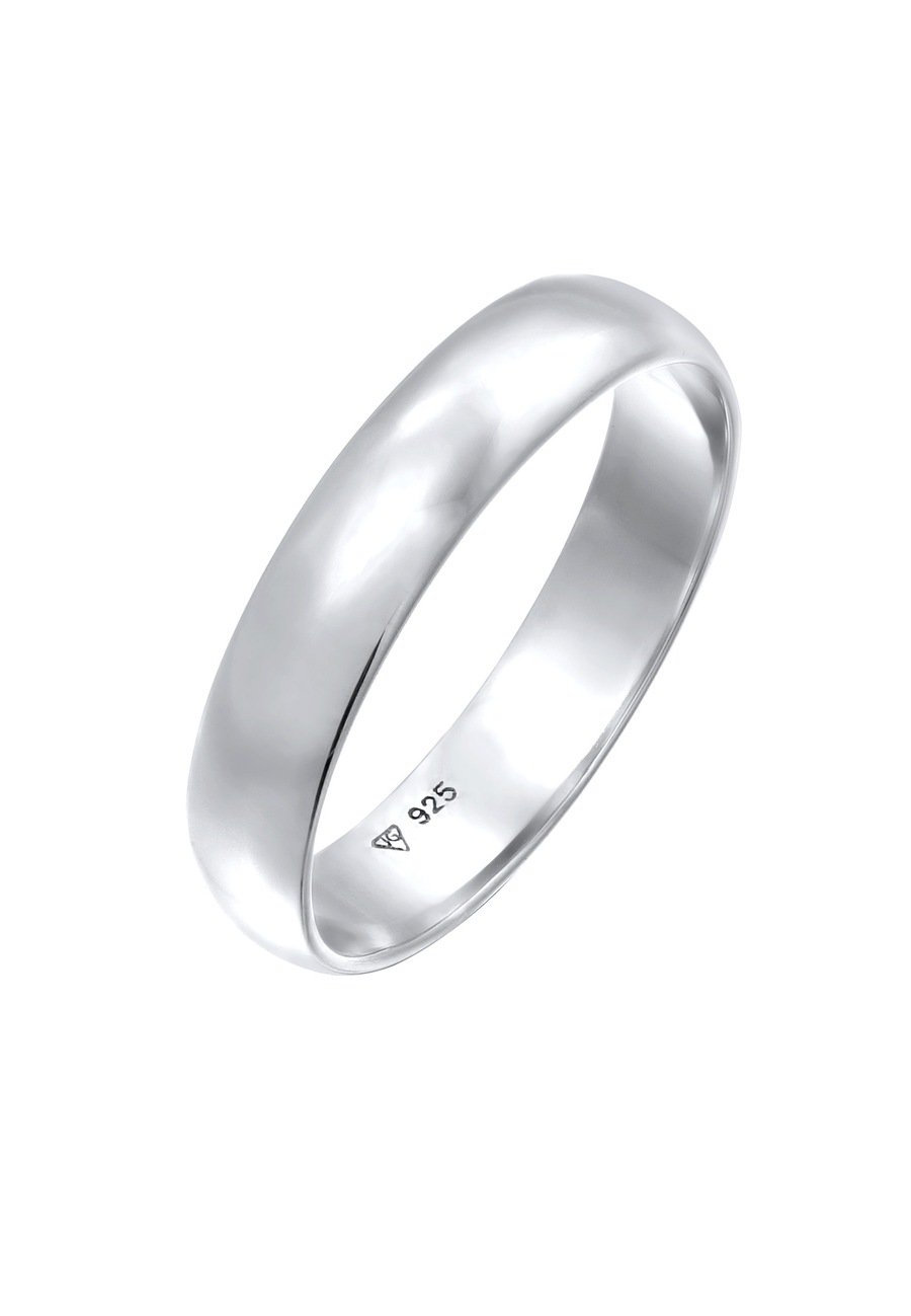 Elli Damska obrączka gładka Classic w srebrze próby 925 Sterling Silver Pierścionki 1 ct Damski