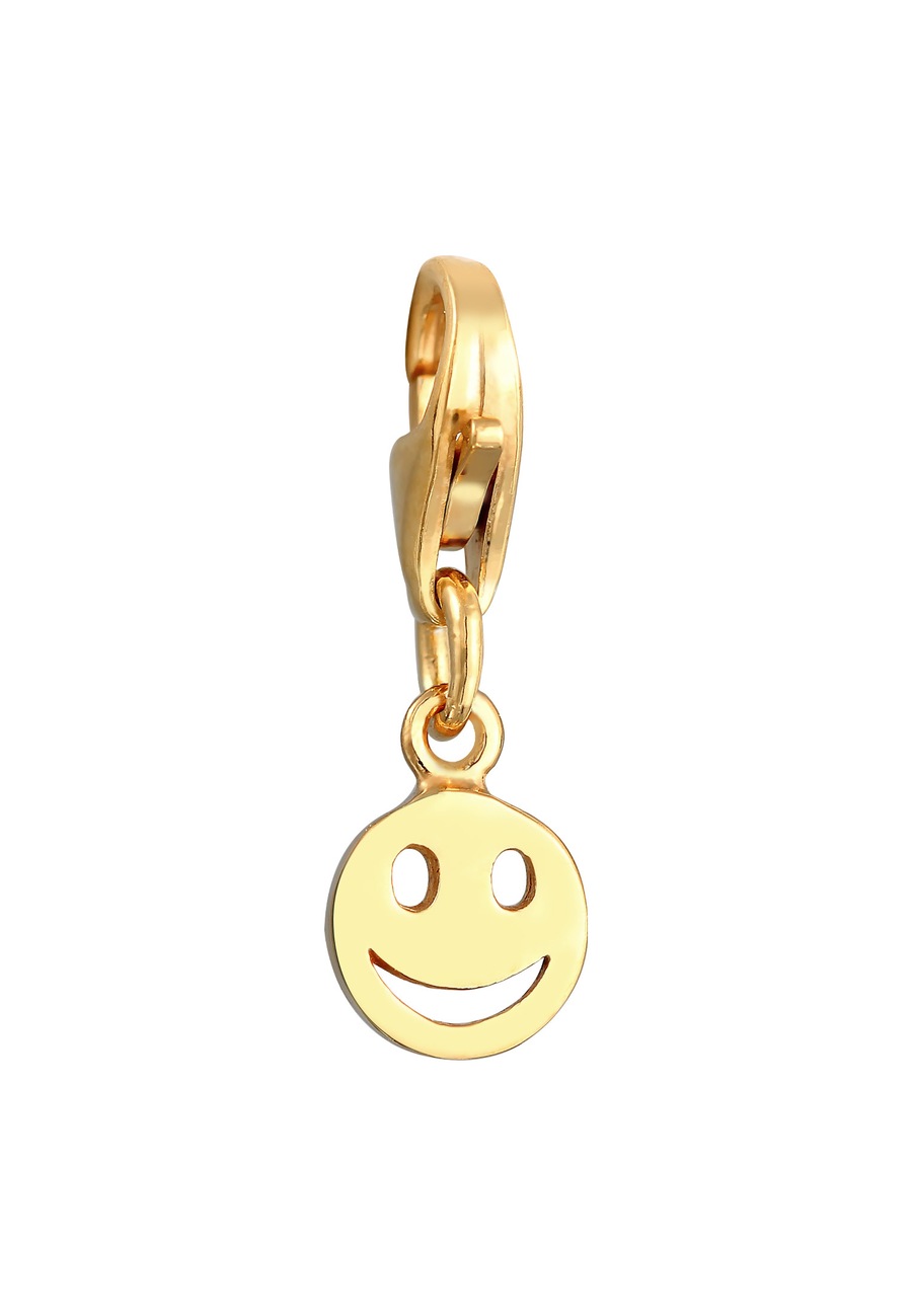Nenalina Damski Charm z smiling face Basic w srebrze próby 925 Sterling Silver Wisiorki 1 ct