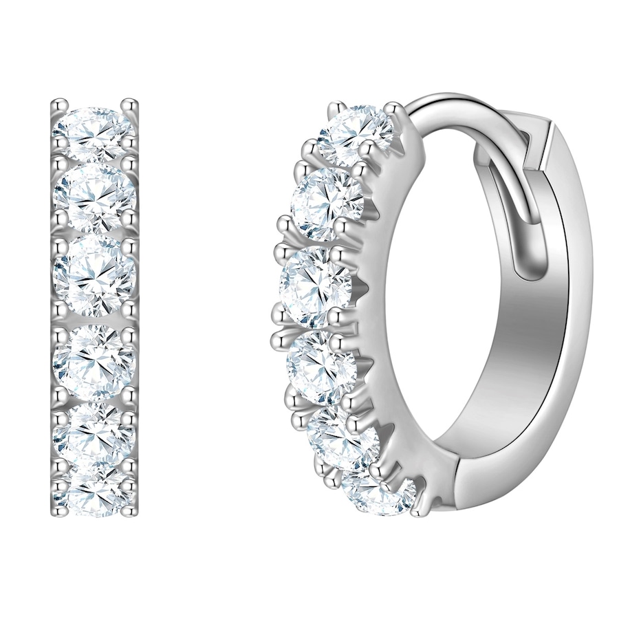 Glanzstücke München Kolczyki z Srebro wysokiej próby w Srebrny Kolczyki koła 1 ct Damski