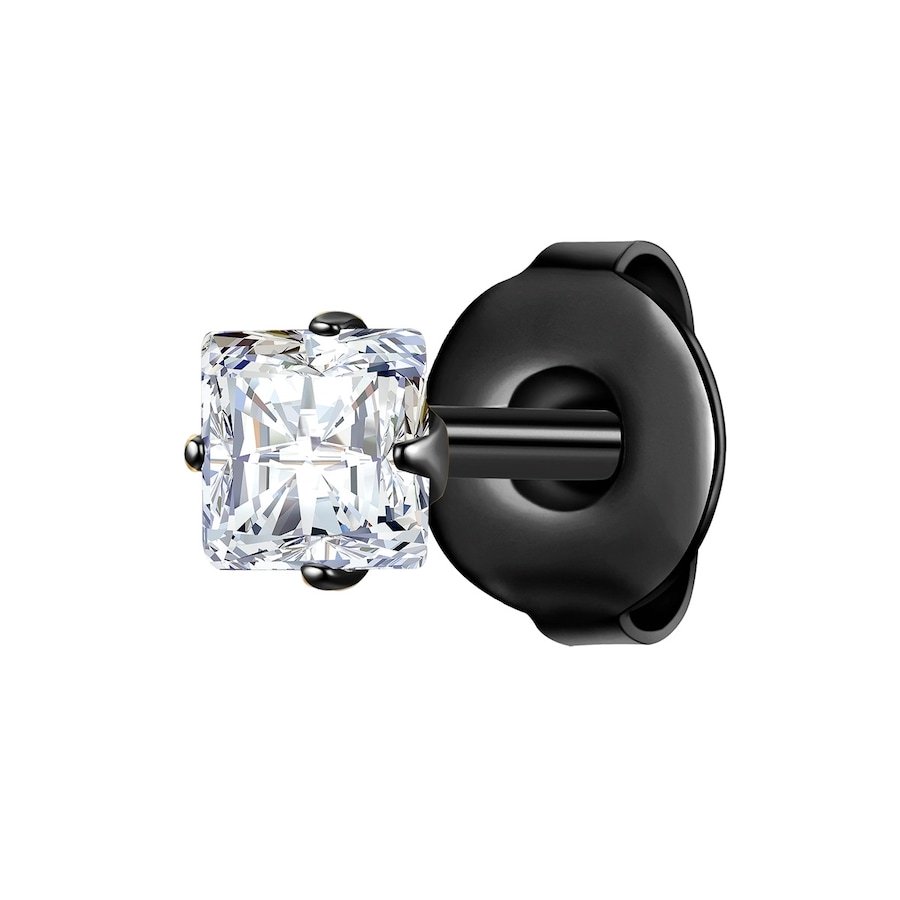 True Rebels Kolczyki Stal nierdzewna Czarny 1 ct Męskie