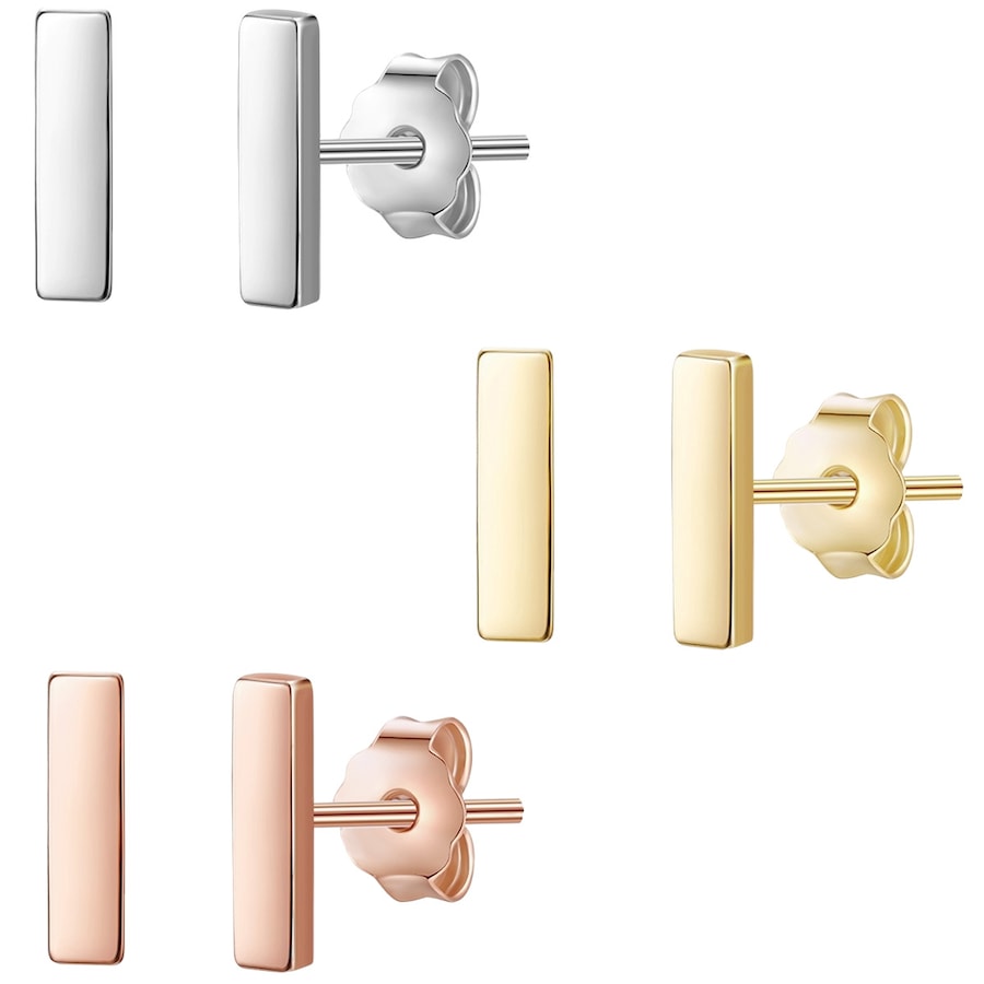 Glanzstücke München Srebrne kolczyki sztyfty srebro wysokiej próby srebrny/żółte złoto/ Kolczyki 1 ct Damski