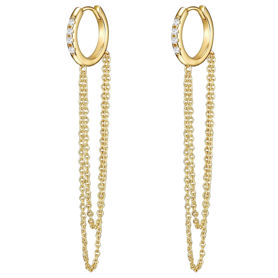 Glanzstücke München Srebrne kolczyki kreole srebro wysokiej próby Cyrkonia różowe złoto Kolczyki koła 1 ct Damski