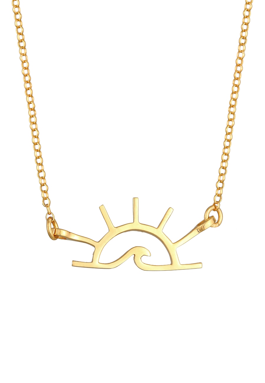 Elli Damska zawieszka wschód słońca zawieszka motyw lata w srebrze 925 Sterling Silver Naszyjniki 1 ct Damski