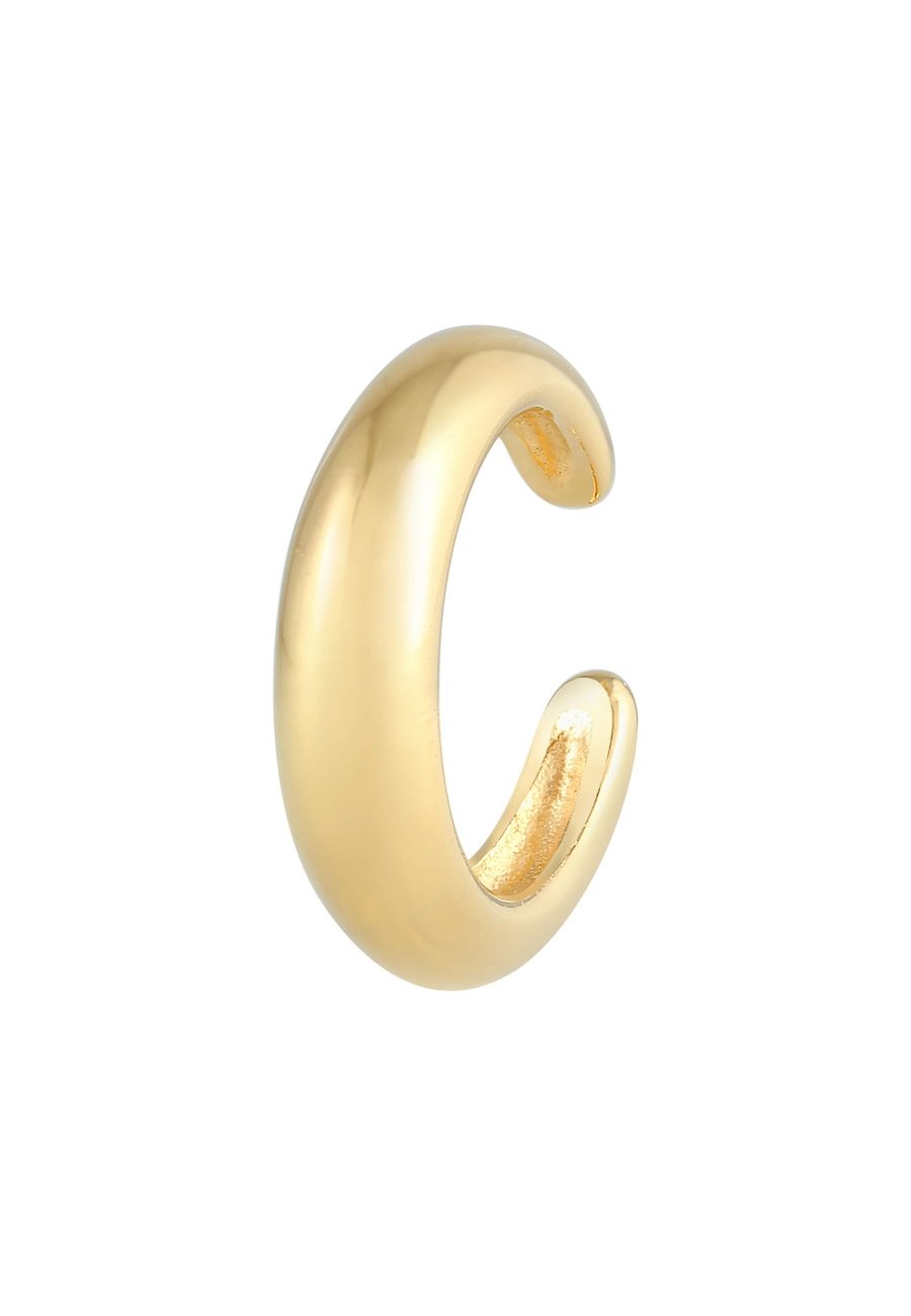 Elli Damska nausznice pojedyńcza Basic Look w pozłacanym srebrze próby 925 Sterling Silver Nausznice 1 ct Damski