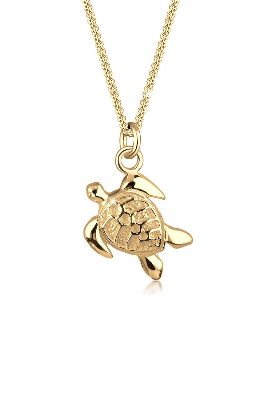 Elli Damska zawieszka żółw pancerka Sun srebro 925 Sterling Silver Naszyjniki 1 ct Damski