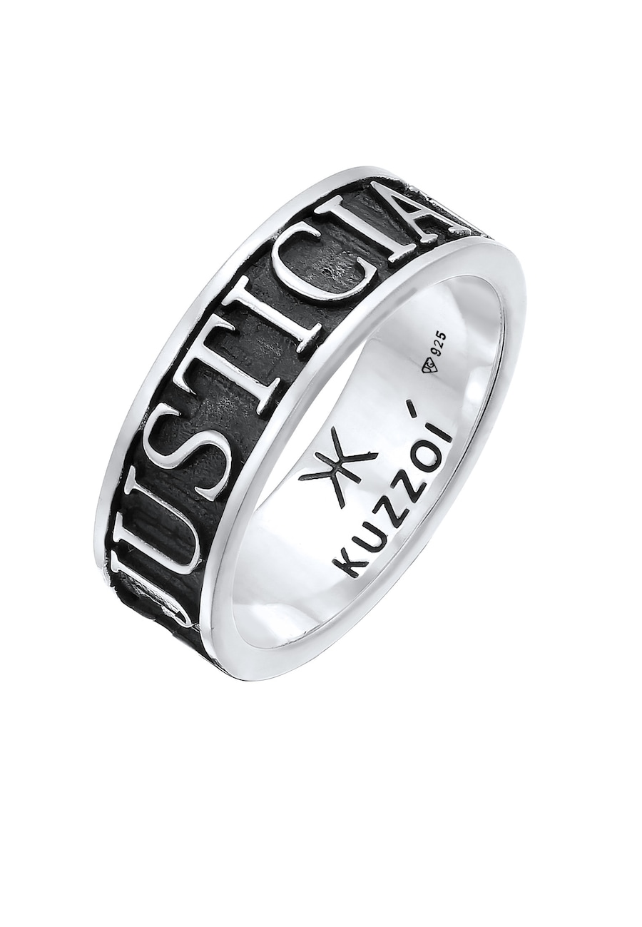 KUZZOI Męska obrączka Massiv w srebrze 925 Sterling Silver Biżuteria męska 1 ct Męskie