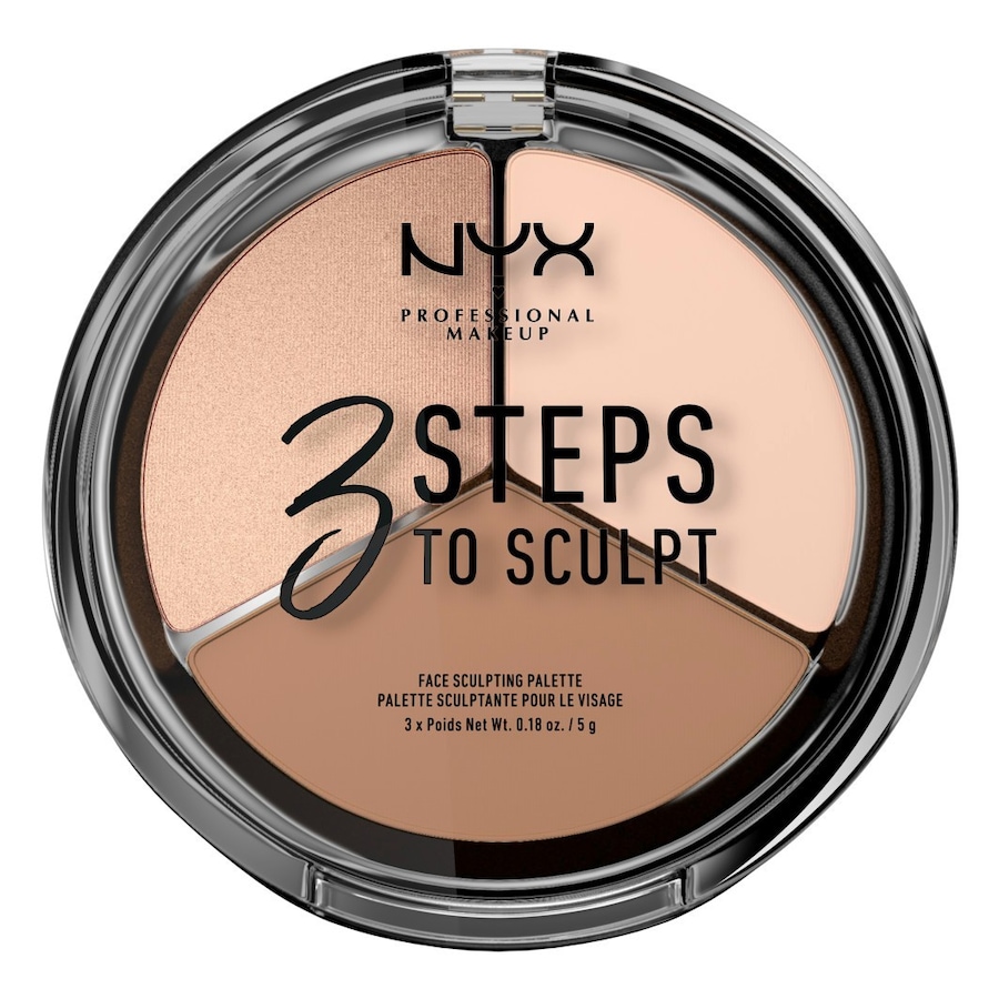 NYX Professional Makeup 3 Step To Sculpt Face Sculpting Palette Pudry 5 g FAIR - FAIR